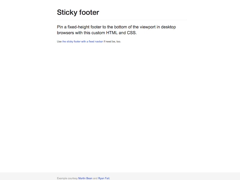 Sticky footer example