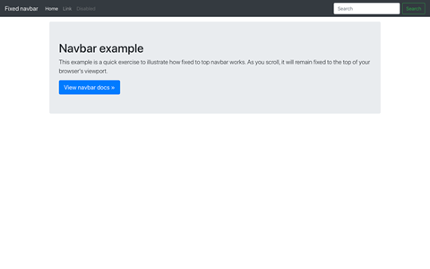Navbar fixed screenshot